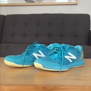 New Balance Turquoise and Yellow Sneakers
